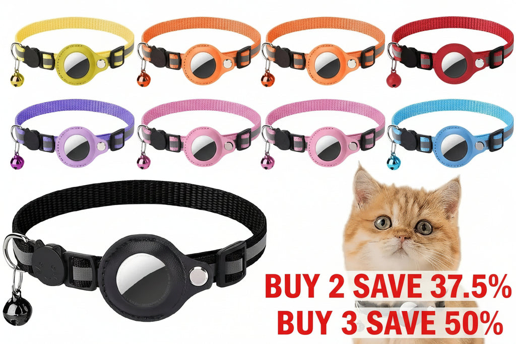 Reflective Cat Collar with Apple AirTag Holder